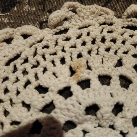 5/5.00 White Crochet Doily - Picture 4 of 6